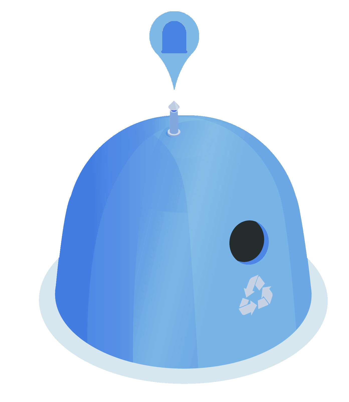 Ilustración de contenedores de residuos