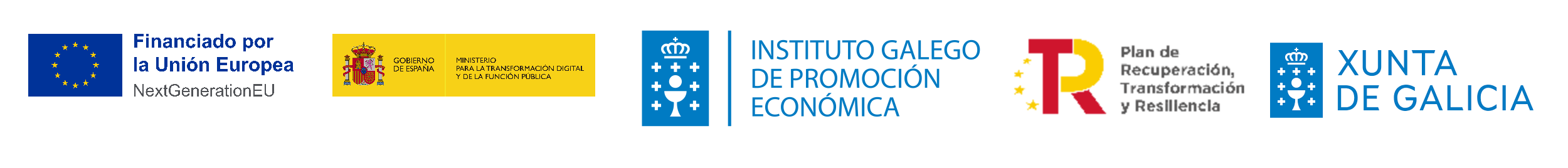 Official logos EU, Xunta de Galicia and IGAPE